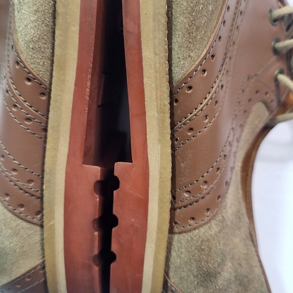 Pula Roberta Tan Brown Suede Leather Oxford Lace-Up Shoes Acadamia Womens Size 7 - Picture 14 of 14